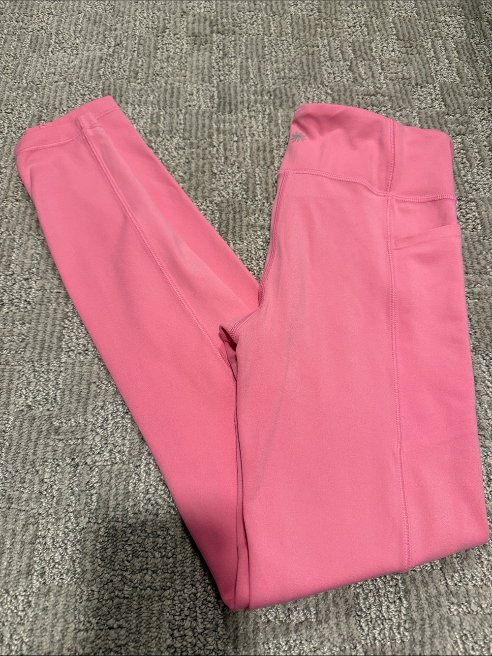 Kids Pink Athletagirl leggings w pockets L (12)